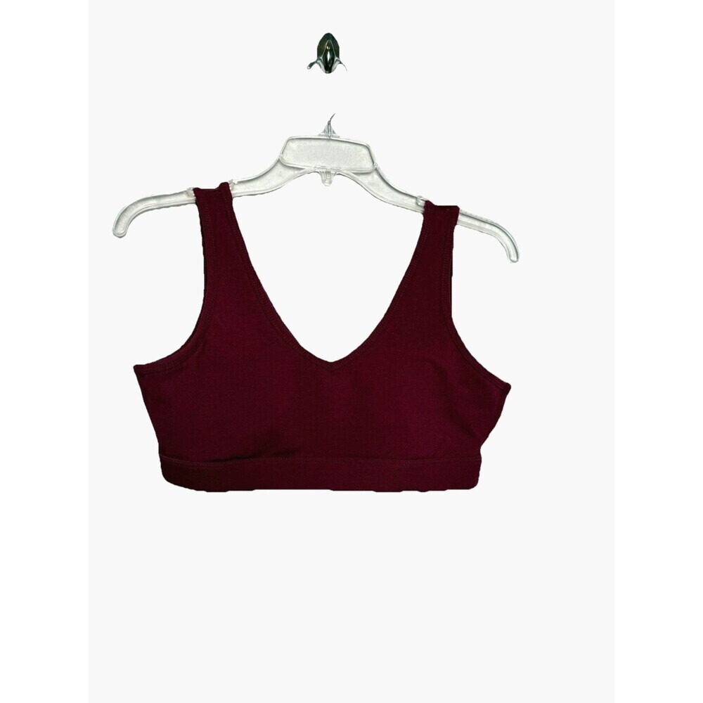 Old Navy Burgundy Go-Dry Sports Bra Medium Pull Over Excellent - Picture 1 of 5